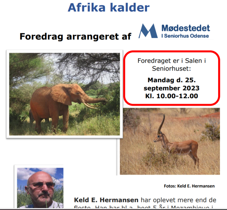 Read more about the article 25.09.2023: Foredrag Afrika kalder